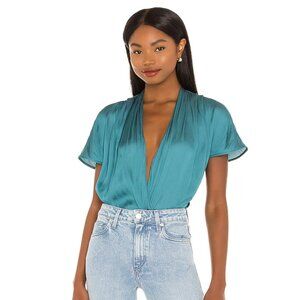 Paige bodysuit teal size XS snap bottom